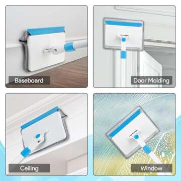 Effortless Baseboard Cleaner Tool with Adjustable Handle