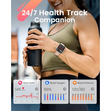 Smart Watch for Women Men Fitness: Smart Watch for iPhone&Android Bluetooth Call with SpO2 Sleep Hea...