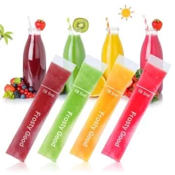 Jadairy 150 Disposable Ice Popsicle Mold Bags - Fun Treats