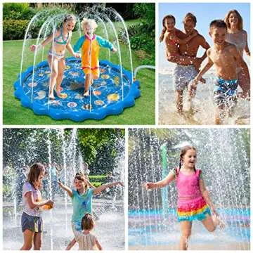 MOZOOSON Splash Pad Inflatable Water Toy for Kids