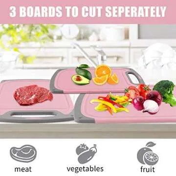 Stylish Cutting Boards with Non-Slip Feet and Peeler