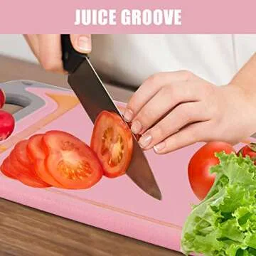 Stylish Cutting Boards with Non-Slip Feet and Peeler