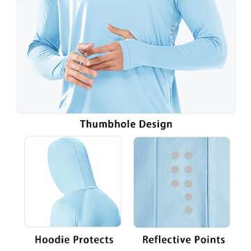 NORTHYARD Men's Long Sleeve UPF 50+ Sun Protection Hoodie