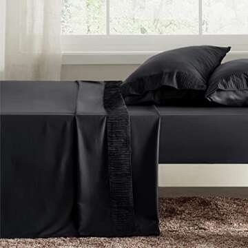 Bedsure Queen Sheet Set - 4 Pieces Soft Queen Size Sheets - Breathable & Cooling - Hotel Luxury - Ea...