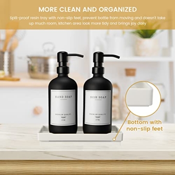Elegant Glass Soap Dispenser Set for Kitchen and Bathroom
