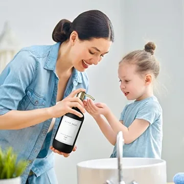 Elegant Glass Soap Dispenser Set for Kitchen and Bathroom