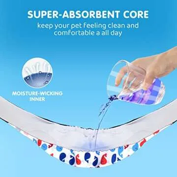 Enipoly High Absorbent Reusable Dog Diapers for Male Dogs