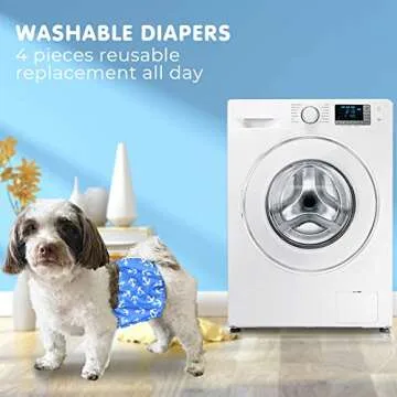 Enipoly High Absorbent Reusable Dog Diapers for Male Dogs