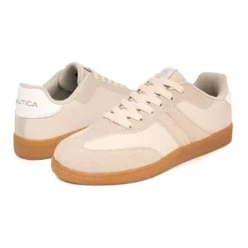 Stylish Nautica Women Fashion Lace-Up Sneakers - Comfort & Elegance