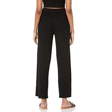 The Drop Women's Catalina Pull-On Rib Sweater Pant, Black, S