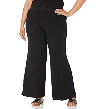 The Drop Women's Catalina Pull-On Rib Sweater Pant, Black, S