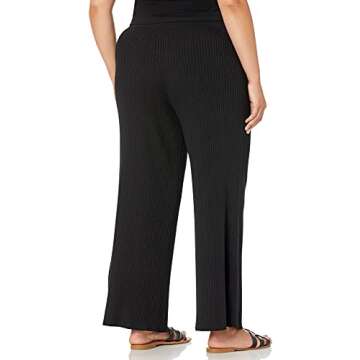 The Drop Women's Catalina Pull-On Rib Sweater Pant, Black, S