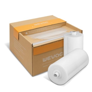 Wevac 6''x100' & 8''x100' 2 Rolls, Vacuum Seal Roll Keeper with Cutter, Ideal Vacuum Sealer Bags for...