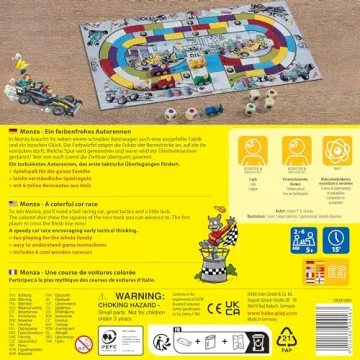 HABA Monza Board Game for Kids - Fun Racing Adventure
