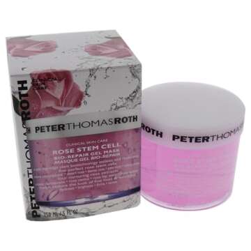 Rose Stem Cell Bio-Repair Gel Mask, Brightening, Hydrating and Firming Facial Mask for Signs of Aging