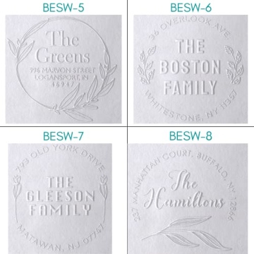 Custom Address Embossing Stamp for Weddings and Events