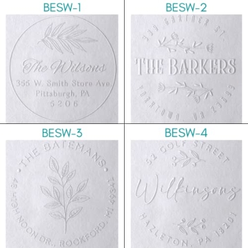 Custom Address Embossing Stamp for Weddings and Events