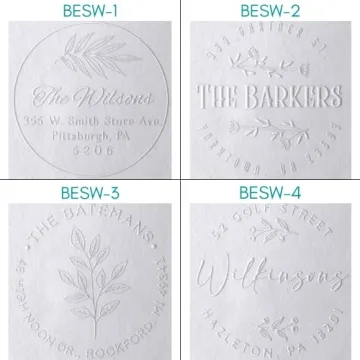 Custom Address Embossing Stamp for Weddings and Events