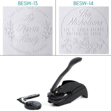 Custom Address Embossing Stamp for Weddings and Events