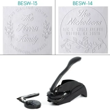 Custom Address Embossing Stamp for Weddings and Events