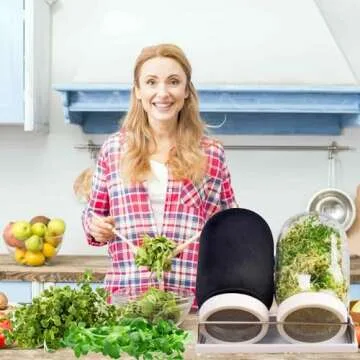 Seed Sprouting Kit, 2 Large Wide Mouth Mason Jars with Sprout Lids, Blackout Sleeves, Drain Tray, Stainless Steel Stand, Sprouts Growing Kit for Bean, Broccoli, Alfalfa (White)