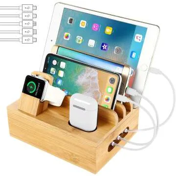Bamboo Charging Dock for All Your Devices