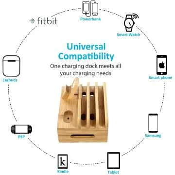 Bamboo Charging Dock for All Your Devices