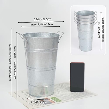 Notakia Galvanized Metal Vases for Home & Weddings