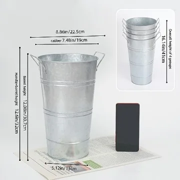 Notakia Galvanized Metal Vases for Home & Weddings