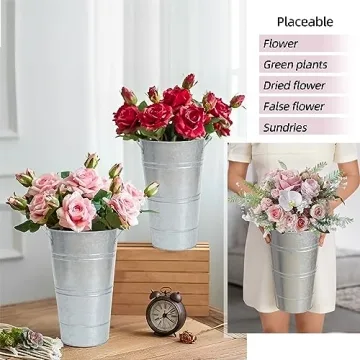 Notakia Galvanized Metal Vases for Home & Weddings