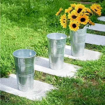 Notakia Galvanized Metal Vases for Home & Weddings