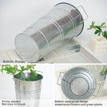 Notakia Galvanized Metal Vases for Home & Weddings