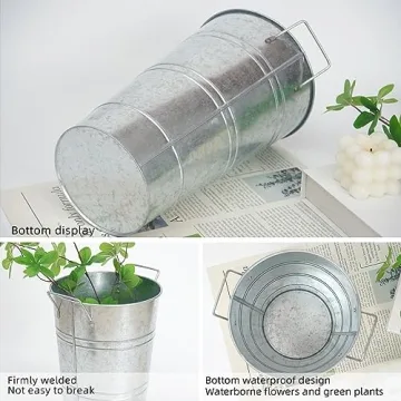 Notakia Galvanized Metal Vases for Home & Weddings