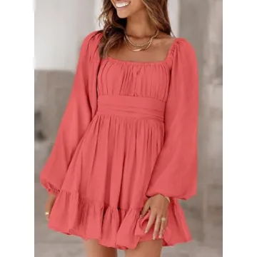 Dokotoo Dark Red Summer Dress for Women - Chic and Comfortable