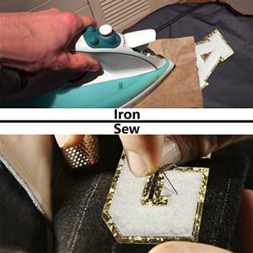 Stylish 3Pcs Glitter Iron On Letter Patches