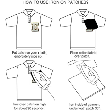 Stylish 3Pcs Glitter Iron On Letter Patches