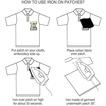 Stylish 3Pcs Glitter Iron On Letter Patches