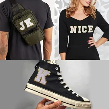 Stylish 3Pcs Glitter Iron On Letter Patches