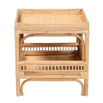 Bali & Pari Lombok Natural Rattan End Table | Elegant & Functional