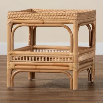 Bali & Pari Lombok Natural Rattan End Table | Elegant & Functional