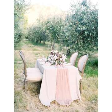 Table Runners Gauze Cheesecloth Runner Event Party Supplies Material Fabric Decorations for Wedding ...