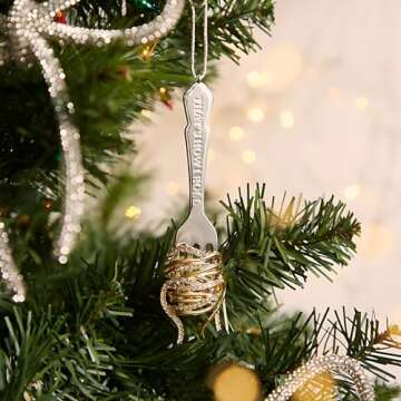 COXTNBIO 2024 Christmas Ornaments Hanging Ornaments for Christmas Tree Decorations| Pasta Ornament Keepsake Gifts for Sisters Mother Grandma Women