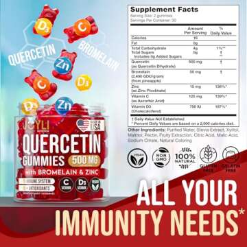 Sugar-Free JOYLI Quercetin Gummies for Immune Support
