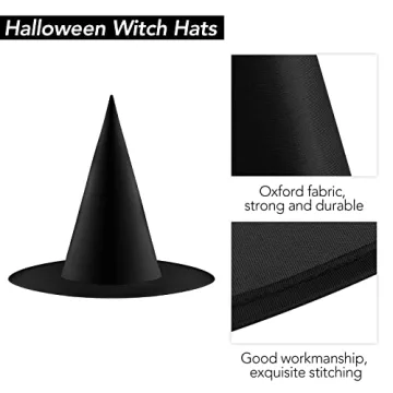 ADXCO Witch Hat Set with Hanging Rope for Halloween