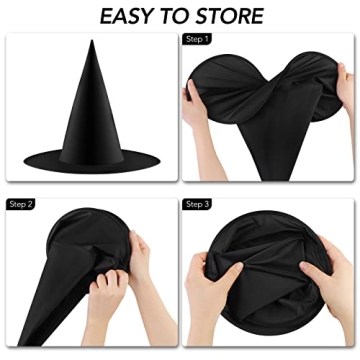 ADXCO Witch Hat Set with Hanging Rope for Halloween