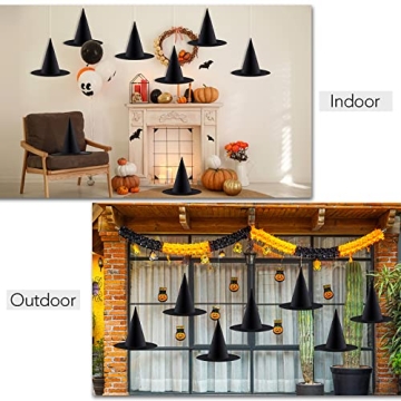 ADXCO Witch Hat Set with Hanging Rope for Halloween