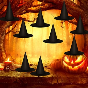 ADXCO Witch Hat Set with Hanging Rope for Halloween