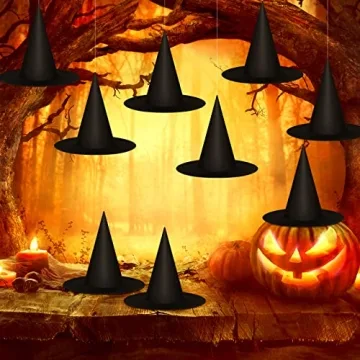 ADXCO Witch Hat Set with Hanging Rope for Halloween