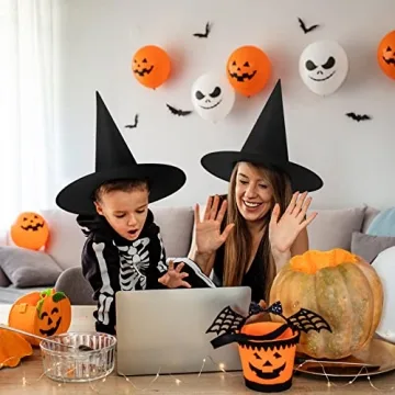 ADXCO Witch Hat Set with Hanging Rope for Halloween
