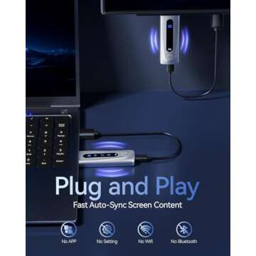 2025 Upgraded Wireless HDMI Transmitter and Receiver 328FT/100M, LED Display, 4K Decode 1080P@60Hz U...